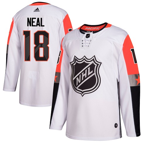 Adidas Men Vegas Golden Knights #18 James Neal White 2018 All-Star Pacific Division Authentic Stitched NHL Jersey